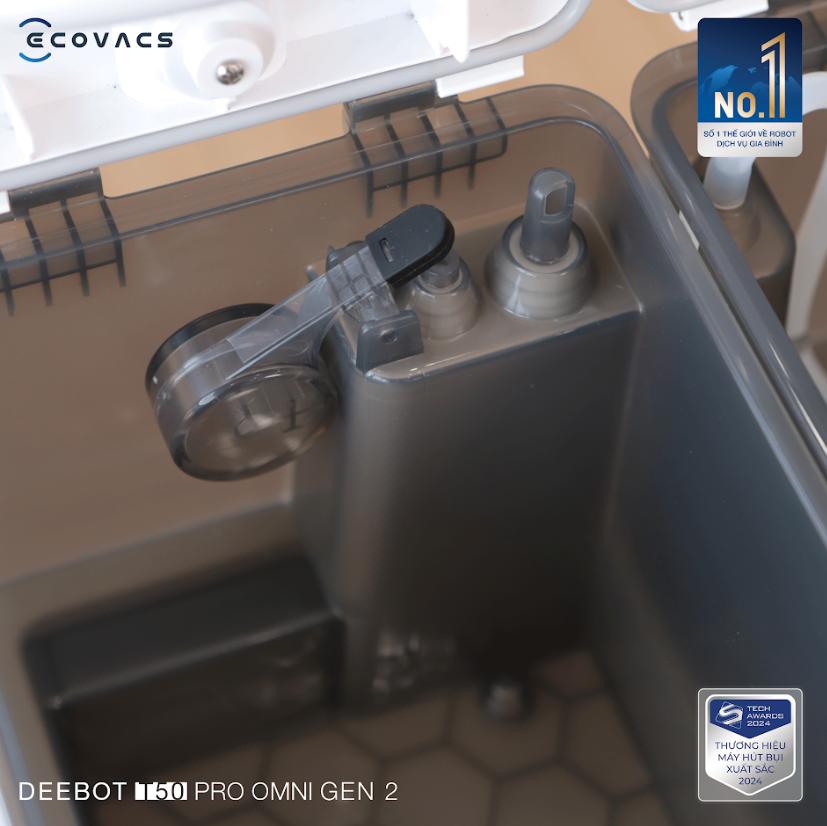 Robot hút bụi lau nhà Ecovacs Deebot T50 Pro Gen 2 Lực hút 21.000Pa, Điều khiển bằng giọng nói, Sạc nhanh, Công nghệ AIVI 3D 3.0
