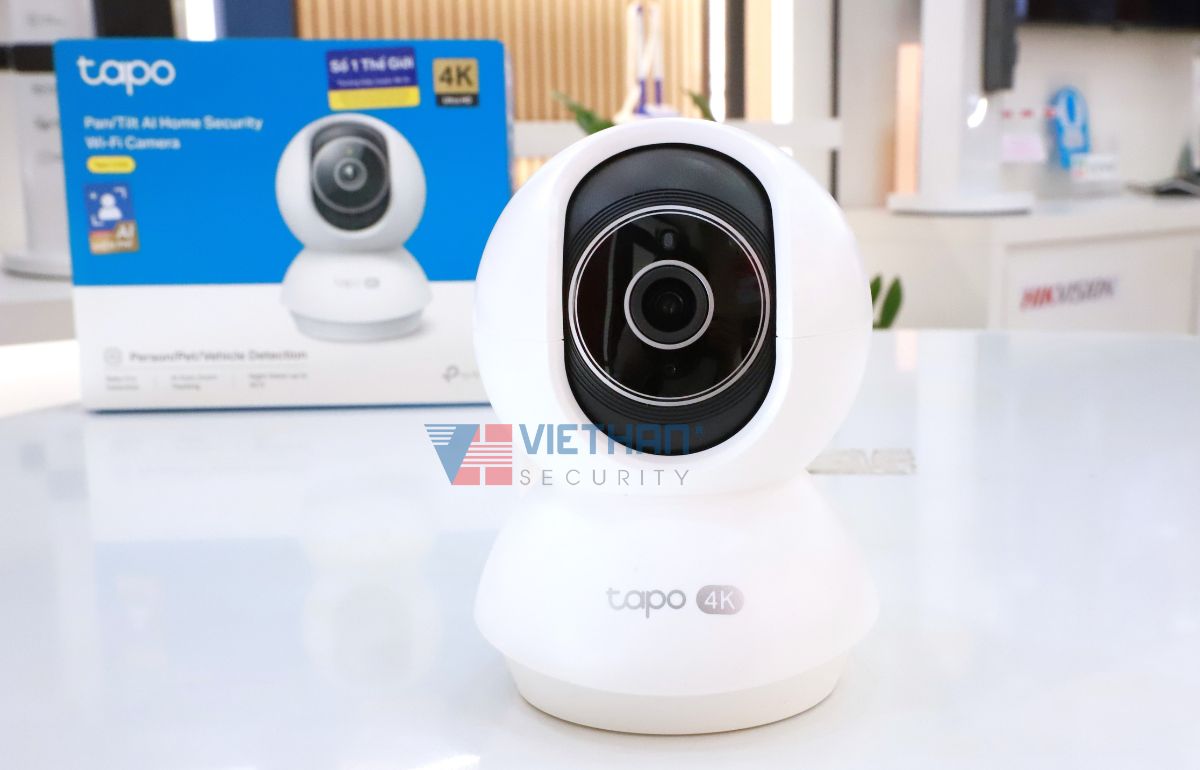 Camera Wi-Fi Tapo C250 4K 8MP, Xoay 360 độ, Phát hiện người, xe, tiếng trẻ em khóc, Âm thanh 2 chiều, Hỗ trợ thẻ nhớ up to 512GB