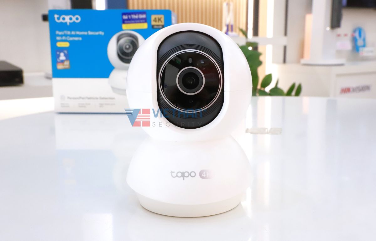 Camera Wi-Fi Tapo C250 4K 8MP, Xoay 360 độ, Phát hiện người, xe, tiếng trẻ em khóc, Âm thanh 2 chiều, Hỗ trợ thẻ nhớ up to 512GB