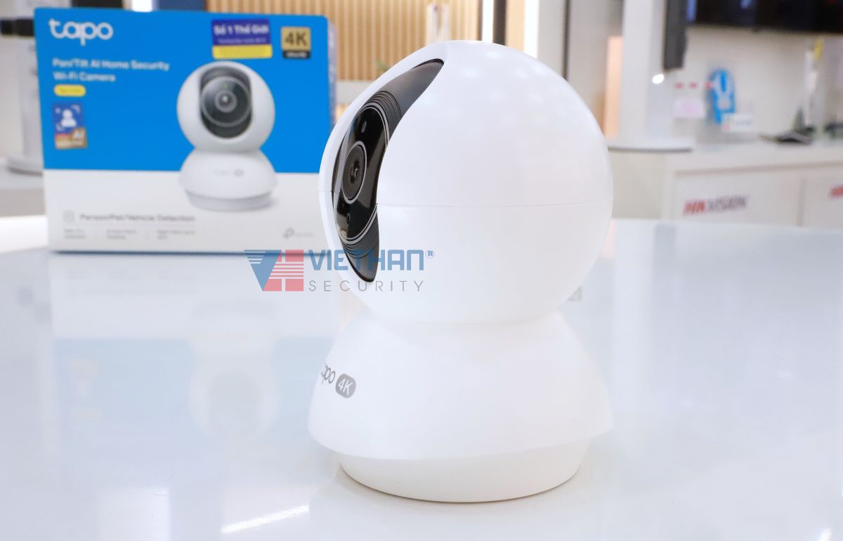 Camera Wi-Fi Tapo C250 4K 8MP, Xoay 360 độ, Phát hiện người, xe, tiếng trẻ em khóc, Âm thanh 2 chiều, Hỗ trợ thẻ nhớ up to 512GB