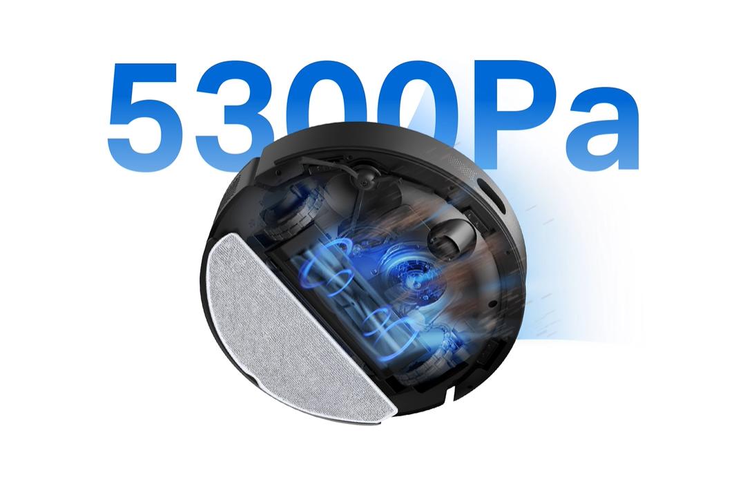 Robot hút lau 2 trong 1 Tapo RV20 Max Plus Siêu mỏng 83mm, Lực hút 5300Pa, Tự động đổ bụi, Điều hướng kép MagSlim LiDAR + IMU