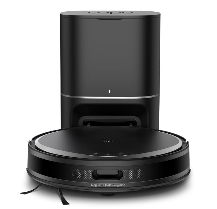 Robot hút lau 2 trong 1 Tapo RV20 Max Plus Siêu mỏng 83mm, Lực hút 5300Pa, Tự động đổ bụi, Điều hướng kép MagSlim LiDAR + IMU