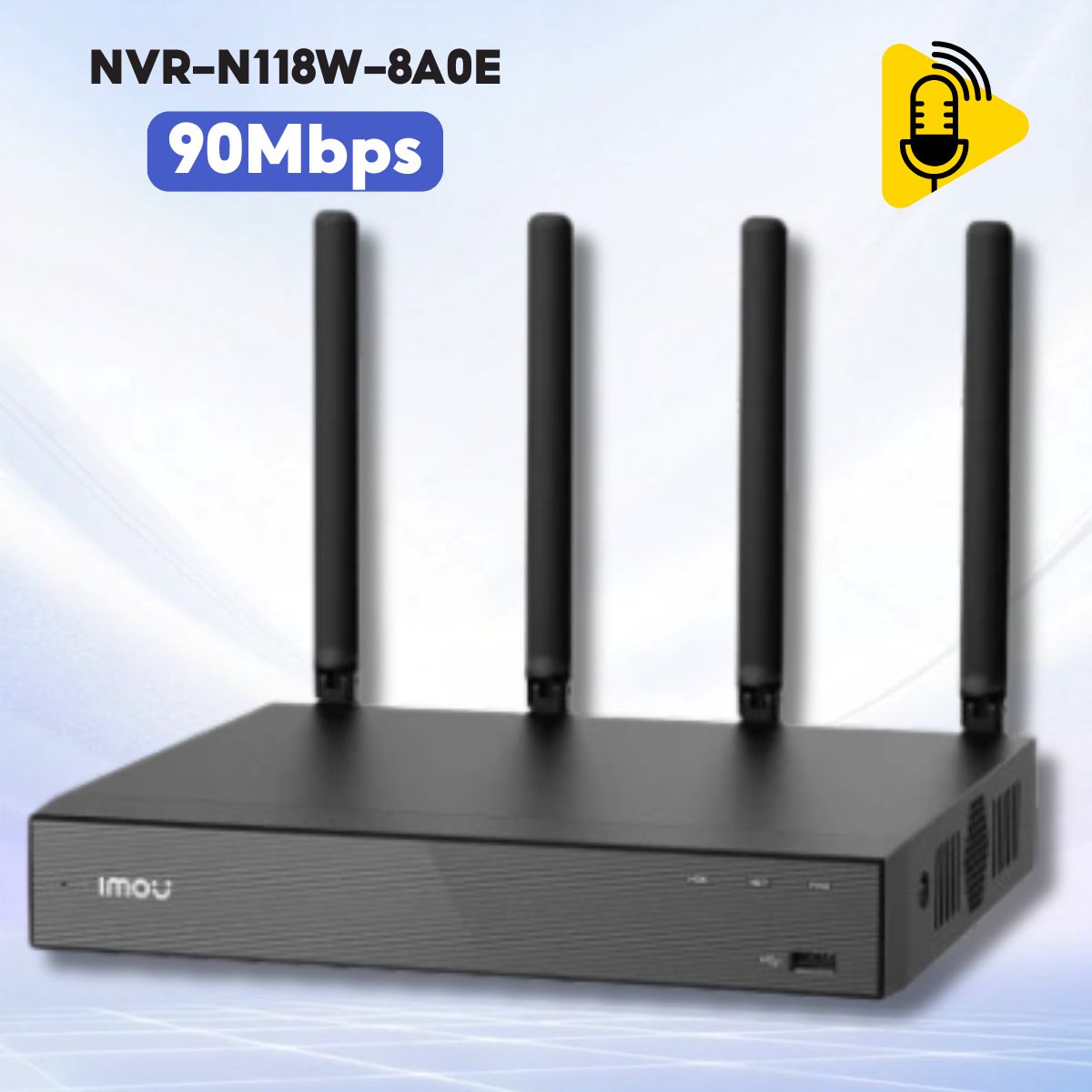 Đầu Ghi 18 Kênh IMOU NVR-N118W-8A0E 90Mbps Phát Hiện Người & Phương Tiện, Hỗ Trợ Camera 8MP, Xuất Hình HDMI