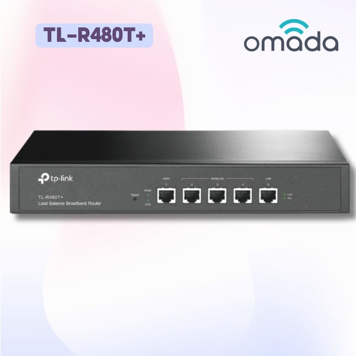 Router Băng Thông Rộng Cân Bằng Tải  Tp-Link Omada TL-R480T+ Hỗ Trợ 4 Cổng WAN, 30.000 Phiên Đồng Thời, Hỗ Trợ IPTV, IPv6, VLAN