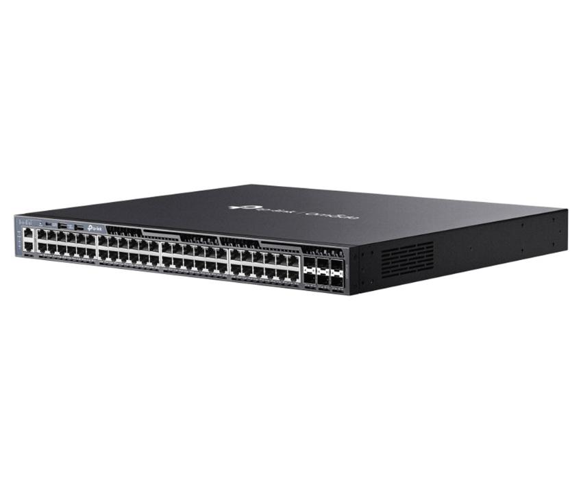 Switch Managed L3 Tp-Link Omada 48 Cổng Gigabit Omada SG6654X Công suất 216 Gbps, Hỗ trợ định tuyến ERPS & VRRP