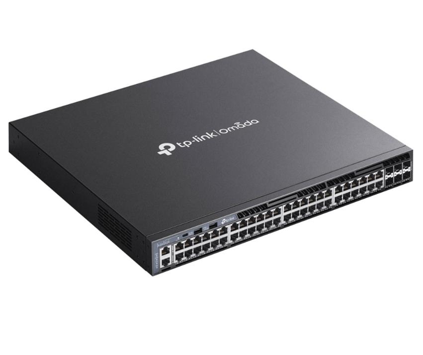 Switch Managed L3 Tp-Link Omada 48 Cổng Gigabit Omada SG6654X Công suất 216 Gbps, Hỗ trợ định tuyến ERPS & VRRP