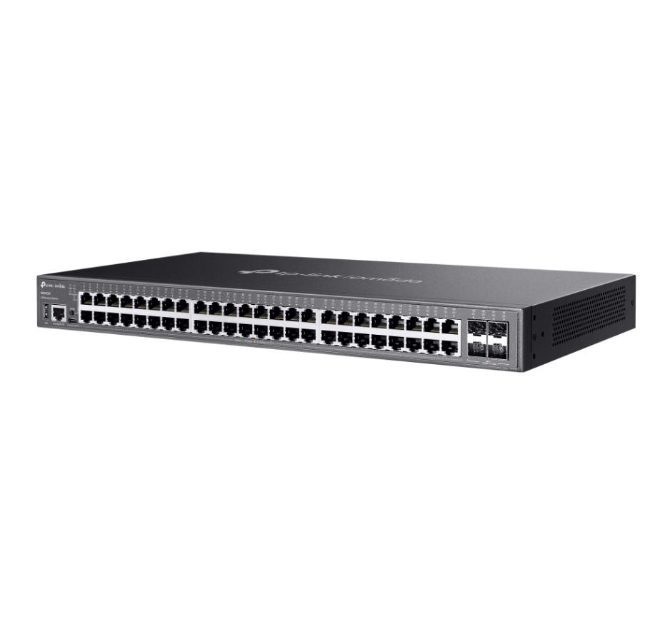 Bộ chuyển mạch mạng TP-Link Omada SG5452X 48 Cổng Gigabit, 4 Khe 10G SFP+, Stacking, Hỗ trợ định tuyến OSPF & RIP