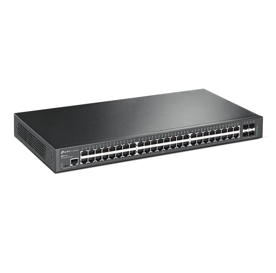 Switch L2+ Managed 48 Cổng Gigabit Omada SG3452X 4 Khe 10G SFP+, Kết nối Uplink 10G, Quản lý đám mây tập trung