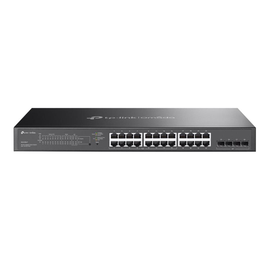 Switch Managed L2+ PoE+ TP-Link Omada SG2428LP 16 Cổng PoE+ 150W, 4 Khe SFP, Không quạt, PoE 150W