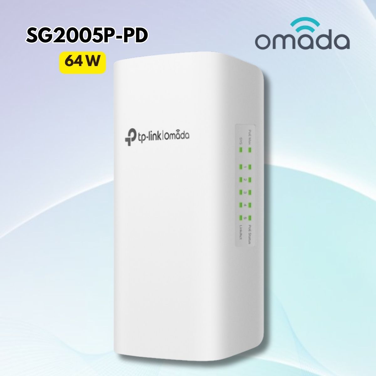 Bộ mở rộng PoE ngoài trời TP-Link SG2005P-PD 1 Cổng PoE++ In, 4 Cổng PoE+ Out, IP55, Quản lý Cloud Omada