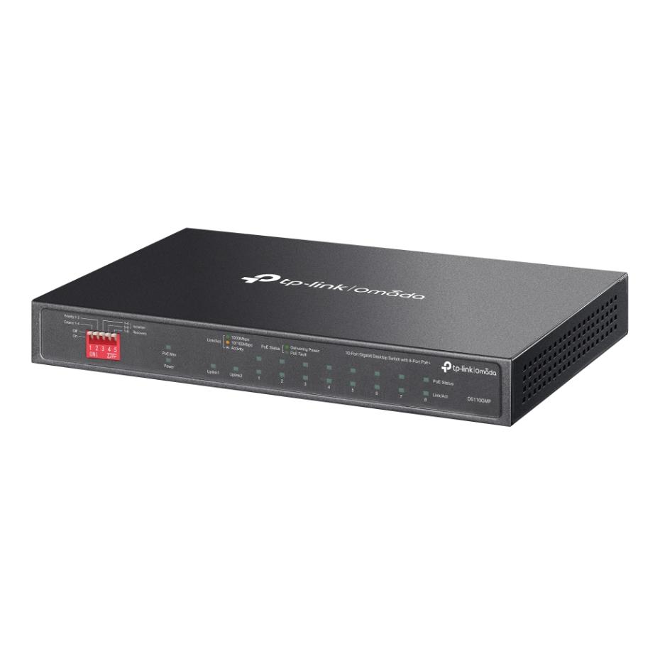 Bộ chuyển mạch để bàn không quản lý 18 Cổng Gigabit Omada DS110GMP 16 Cổng PoE+ 250W, 2 Khe Combo SFP