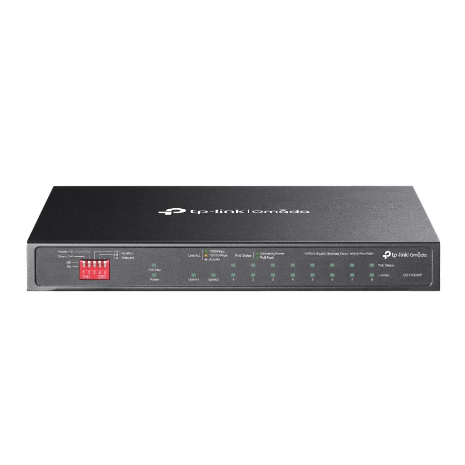 Bộ chuyển mạch để bàn không quản lý 18 Cổng Gigabit Omada DS110GMP 16 Cổng PoE+ 250W, 2 Khe Combo SFP