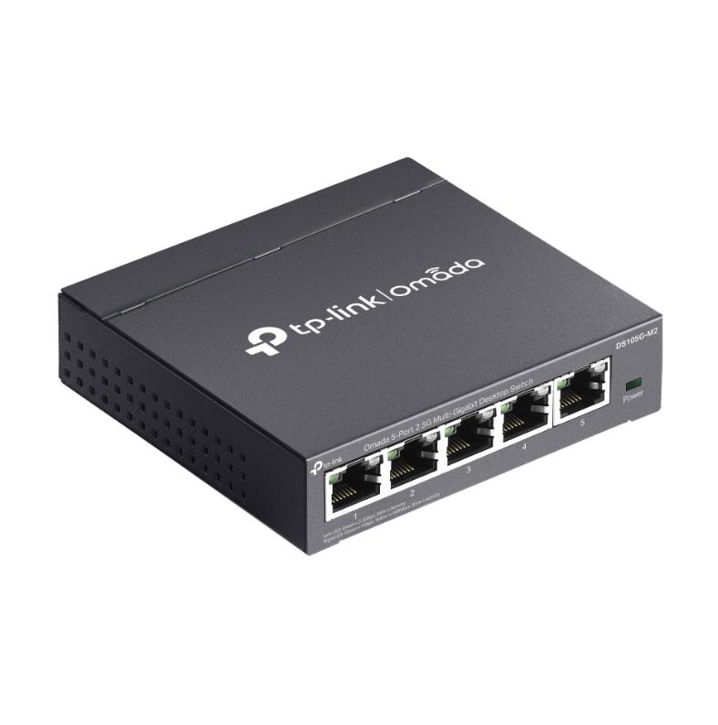 Switch Unmanaged TP-Link Omada DS105G-M2 Tốc độ chuyển mạch 40 Gbps, Tăng tốc mạng gấp 2.5 Lần
