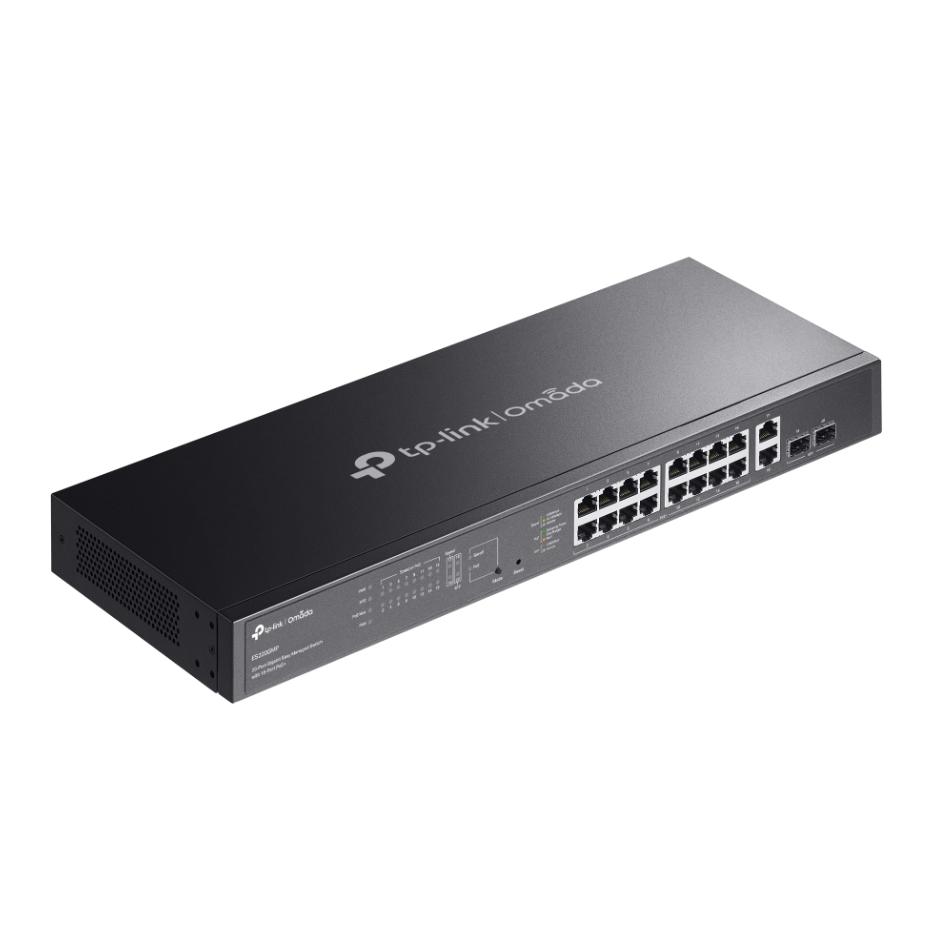 Switch Managed Thông minh Omada ES220GMP 16 Cổng PoE+, 2 Cổng SFP, Chuyên Dụng CCTV, Quản Lý Cloud