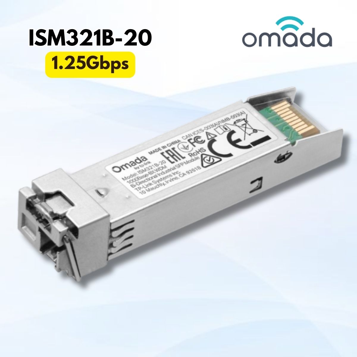TP-Link ISM321B-20 Module SFP Công nghiệp 1 Sợi - Chống chịu nhiệt độ 85°C, TX 1310nm, Truyền xa 20km