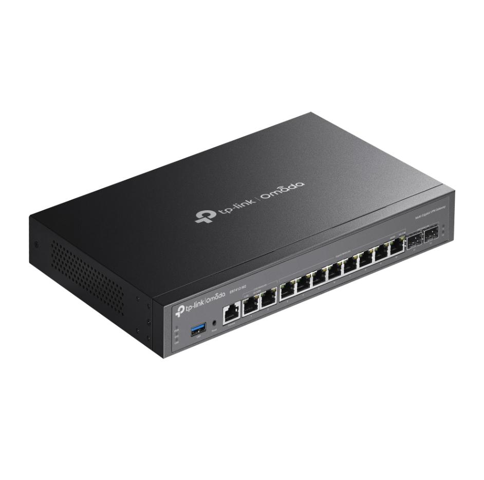 Router VPN Gigabit Omada ER7412-M2 2× 2.5G RJ45, 8× Gigabit RJ45, 2× Gigabit SFP, Quản lý Cloud SDN, Hỗ trợ 1 triệu Session