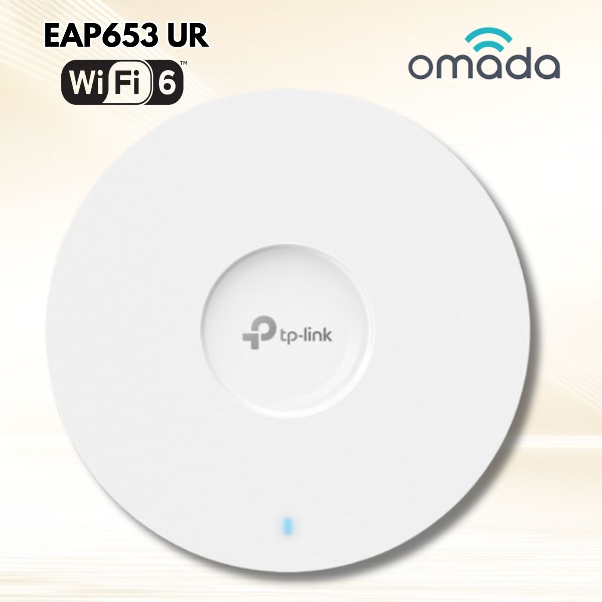 Bộ phát Wi-Fi 6 Gắn trần Omada EAP653 UR AX3000 Hỗ trợ 160MHz & Quản lý Cloud, Tốc độ lên đến 2402 Mbps, Chuyển vùng liền mạch 