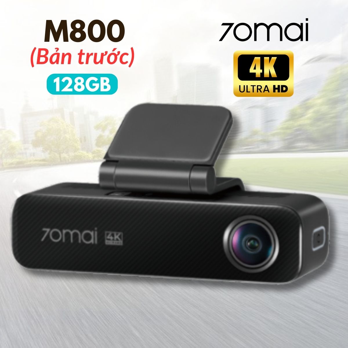 Camera hành trình Xiaomi 70mai M800 128GB 4K HDR, Hỗ trợ GPS & ADAS, Cảm biến Sony Starvis (Chỉ cam trước)