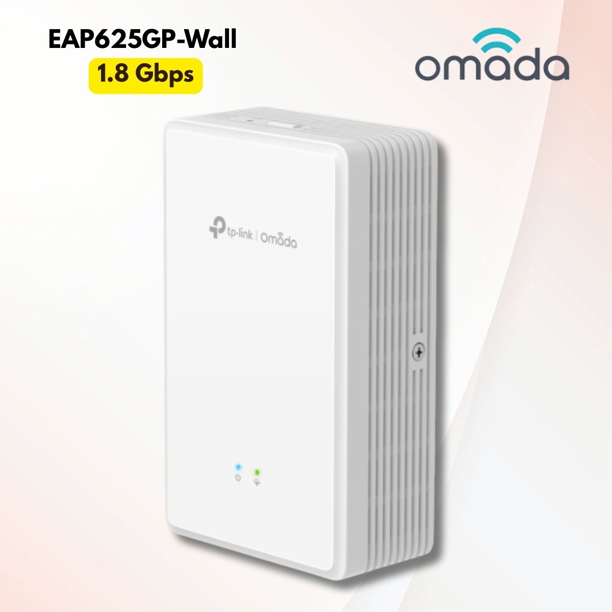 Điểm truy cập Wi-Fi 6 GPON Omada EAP625GP-Wall AX1800 gắn tường, Tốc độ 1.8 Gbps, Hỗ trợ PoE Out