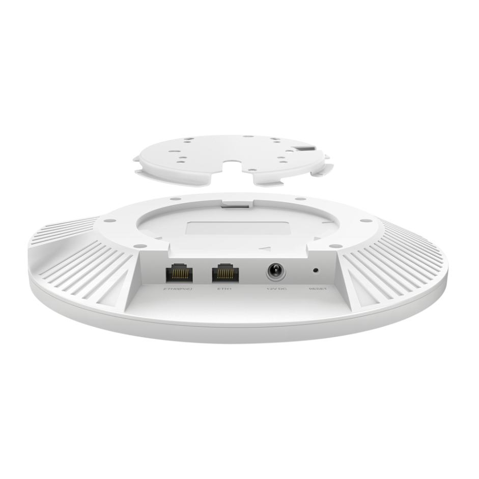  Access Point wifi 6 gắn trần Omada AP9665 AX3600, Chịu tải 1000+ Thiết bị, Tốc độ 3600Mbps, 8 Anten ngầm, Quản lý Cloud