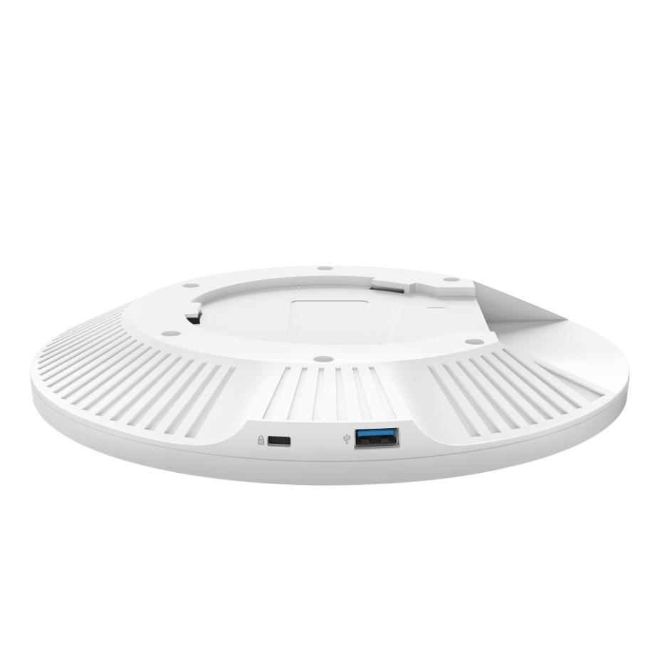  Access Point wifi 6 gắn trần Omada AP9665 AX3600, Chịu tải 1000+ Thiết bị, Tốc độ 3600Mbps, 8 Anten ngầm, Quản lý Cloud