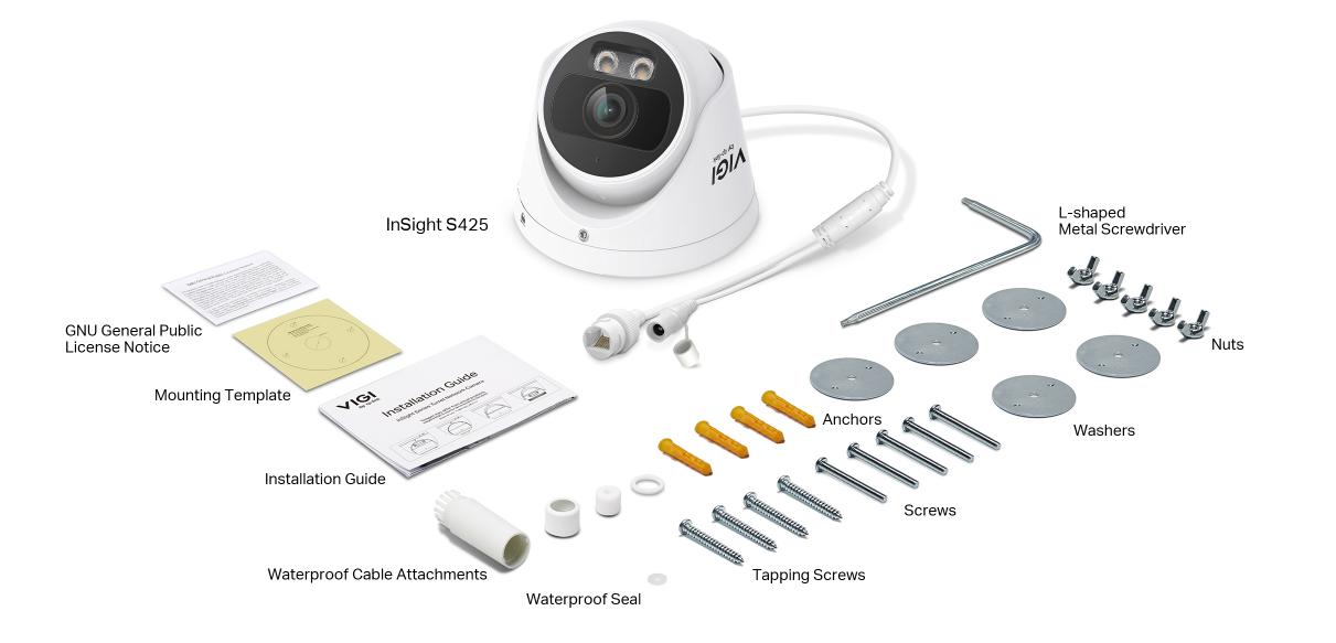 TP-Link InSight S425(2.8mm) Camera Turret 2MP Nhìn đêm LightPro, Phân loại Người & Xe AI, Tích hợp Mic, IK08 & IP67