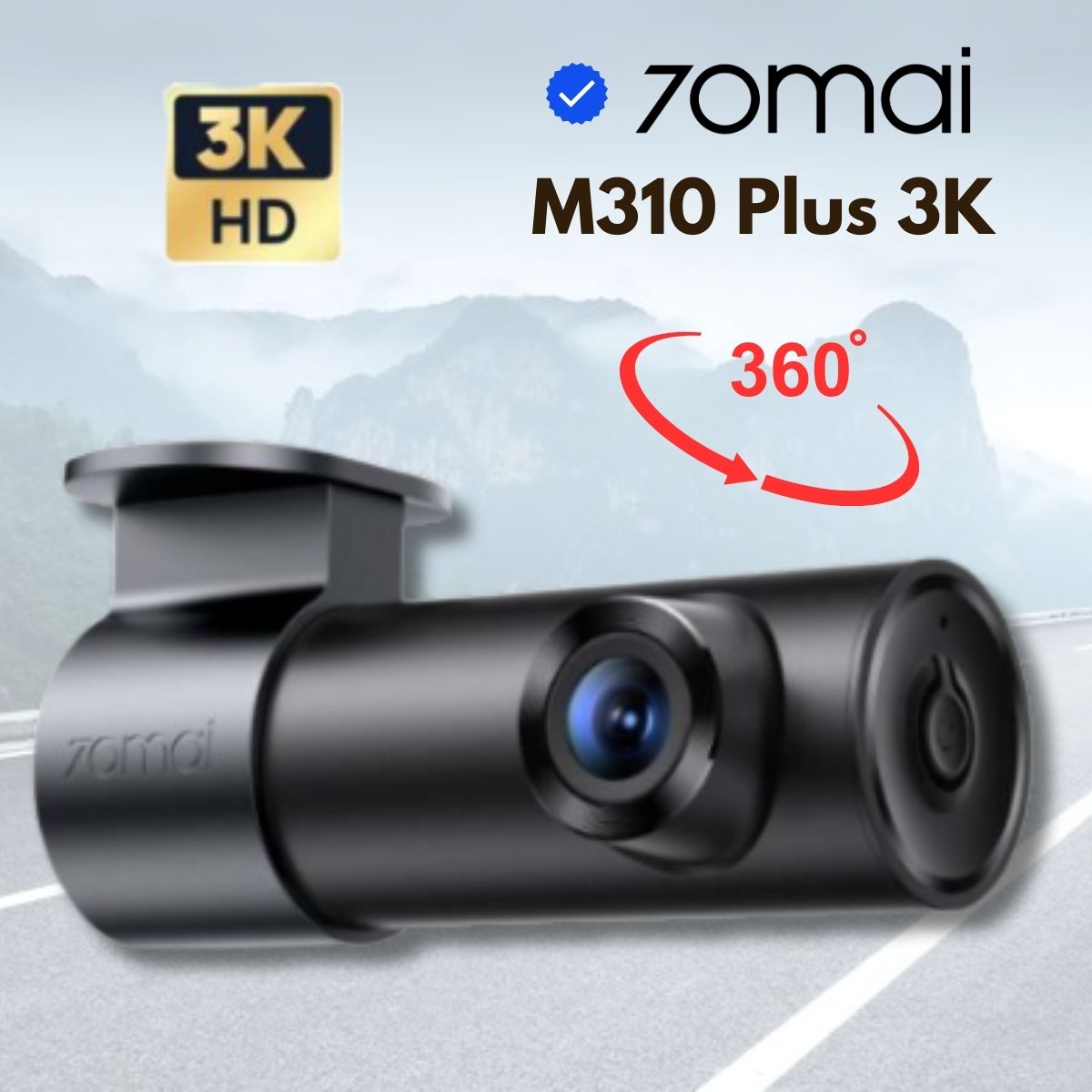  Camera hành trình 70mai M310 Plus 3K, Quay quét 360°, Giám sát đỗ xe 24H, Hỗ trợ Super Night Vision