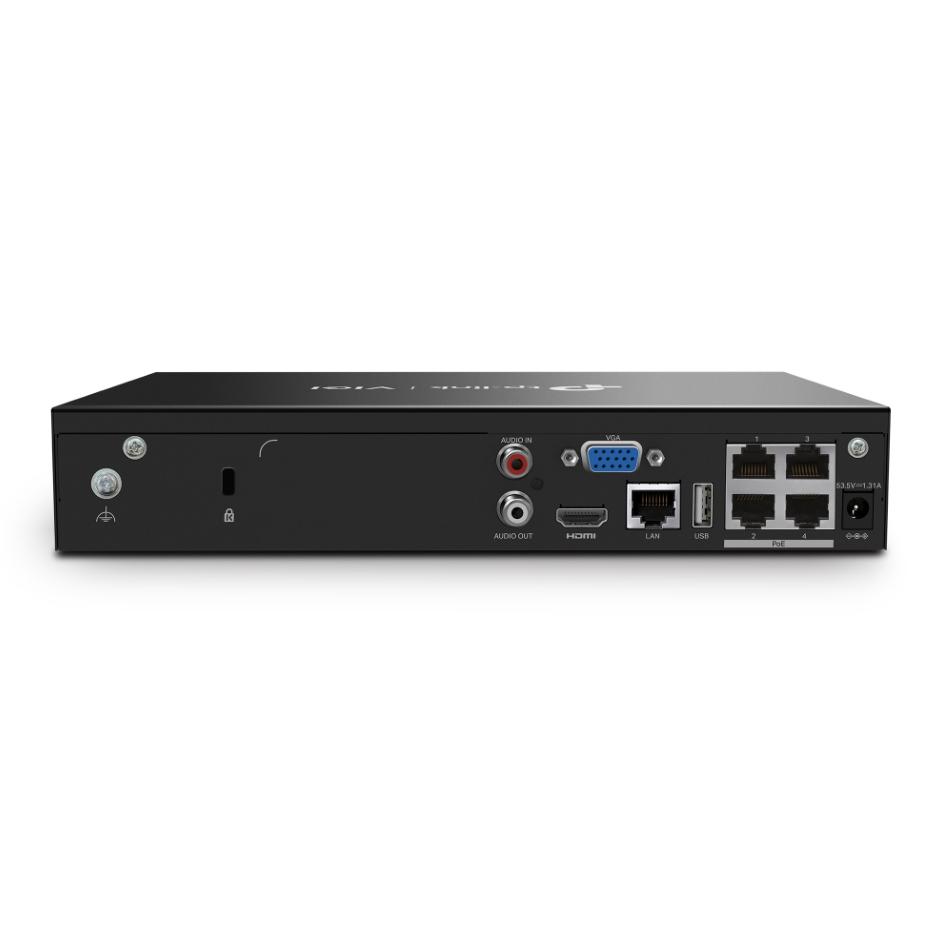 Đầu ghi 4 kênh PoE VIGI NVR1004H-4P 2TB, 4 cổng PoE+ 10/100 Mbps, Xuất hình 4K HDMI, Tích hợp sẵn HDD 2TB, Chuẩn H.265+