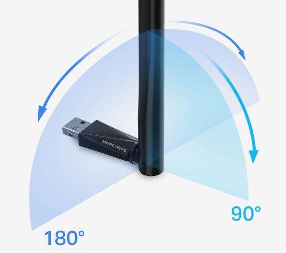 Adapter USB 2.0 Wi-Fi 6 Mercury MA14H Chuẩn AX300, Ăng-ten Tăng Cường, Hỗ Trợ MU-MIMO & OFDMA, Bảo Mật WPA2, WPA3