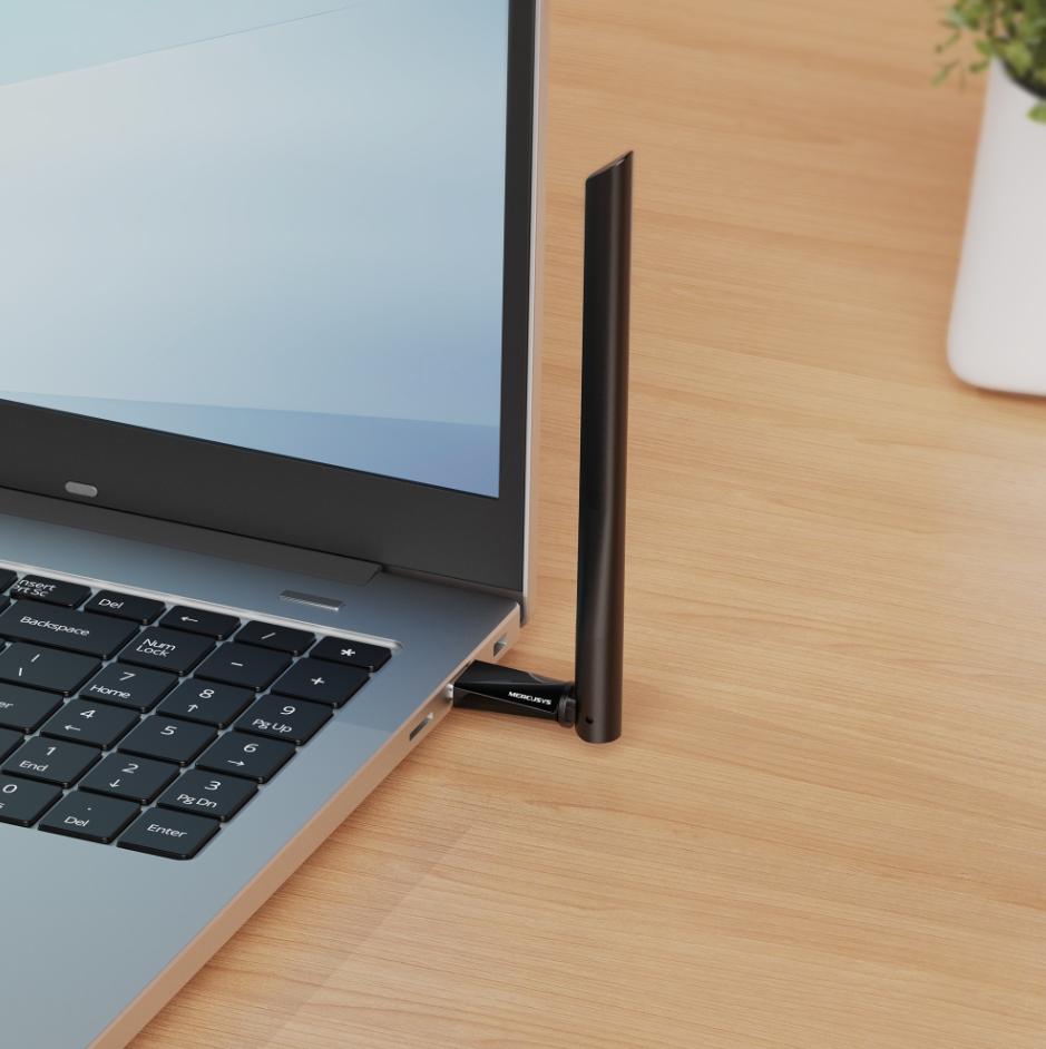 Adapter USB 2.0 Wi-Fi 6 Mercury MA14H Chuẩn AX300, Ăng-ten Tăng Cường, Hỗ Trợ MU-MIMO & OFDMA, Bảo Mật WPA2, WPA3