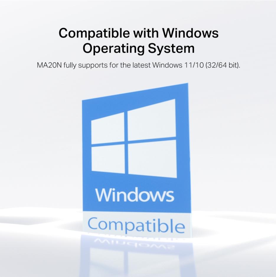 Bộ Thu Wi-Fi USB AC1300 Mercusys MA20N Tốc Độ 6Mbps, Ăng-ten bên trong, MU-MIMO, Hỗ trợ bảo mật WPA3