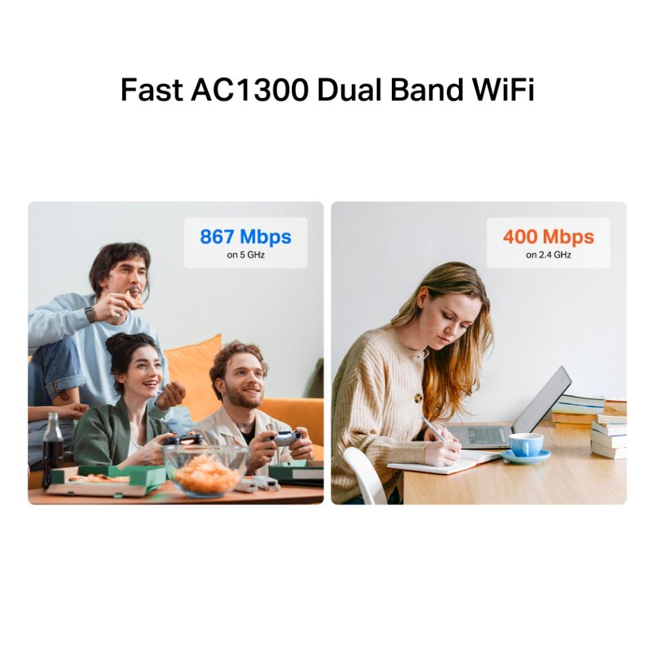 USB Thu Wi-Fi AC1300 Mercusys MA32H: Hai Ăng-ten Ngoài, USB 3.0, Tốc Độ 1.3Gbps, Hỗ Trợ MU-MIMO & Bảo Mật WPA3