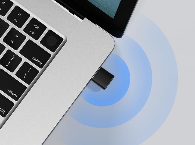 Bộ chuyển đổi USB Wi-Fi Bluetooth Nano Mercusys MA20NB AC600 Băng Tần Kép 5 GHz (433 Mbps) + 2.4 GHz (200 Mbps)