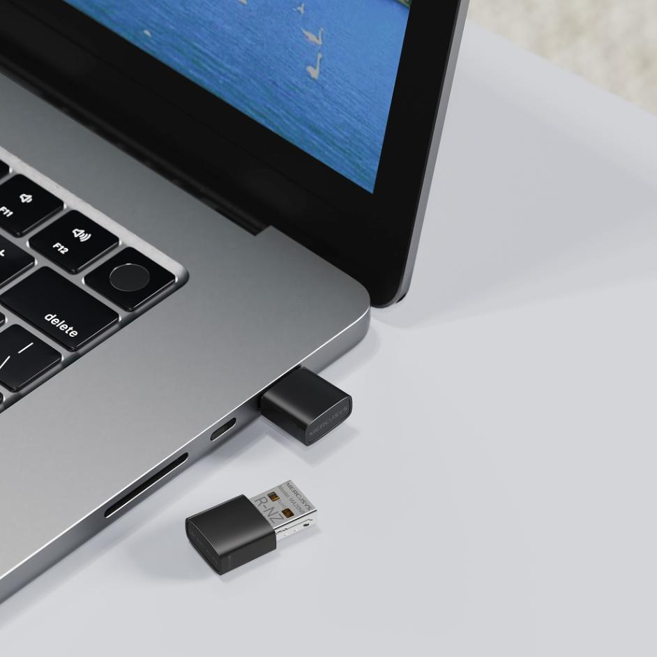 Bộ chuyển đổi USB Wi-Fi Bluetooth Nano Mercusys MA20NB AC600 Băng Tần Kép 5 GHz (433 Mbps) + 2.4 GHz (200 Mbps)