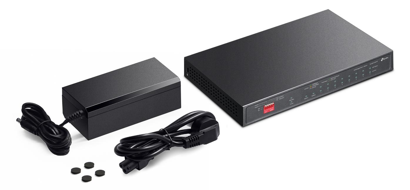 Bộ chuyển mạch Gigabit để bàn 10 cổng TP-Link TL-SG1210PP, PoE 123W,9 x RJ45 10/100/1000Mbps, 1 x SFP/RJ45 1000Mbps