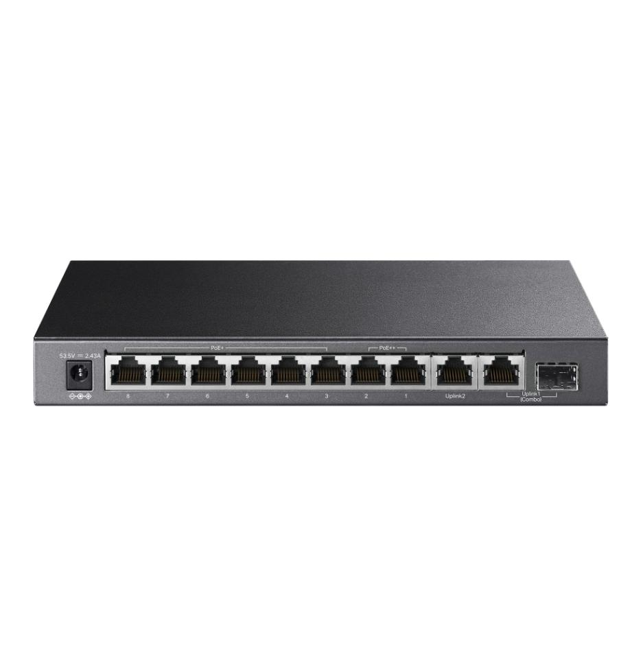 Bộ chuyển mạch Gigabit để bàn 10 cổng TP-Link TL-SG1210PP, PoE 123W,9 x RJ45 10/100/1000Mbps, 1 x SFP/RJ45 1000Mbps