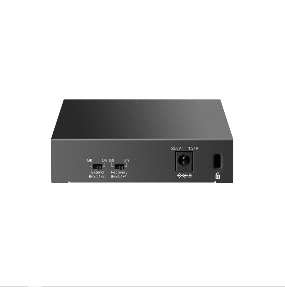 Switch 5 Cổng Full Gigabit TP-Link LS105GP, 4 Cổng PoE+ 65W, Truyền Xa 250m, Hỗ Trợ PoE Auto Recovery & Vỏ Kim Loại