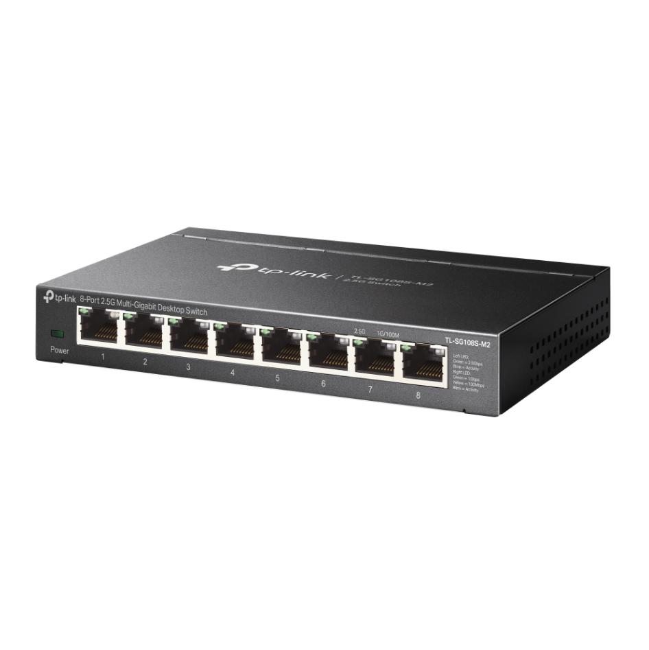 Bộ chuyển mạch để bàn 8 cổng 2.5G Multi Gigabit TP-Link TL-SG108S-M2, Tốc độ 100Mbps / 1Gbps / 2.5Gbps, Cắm và chạy