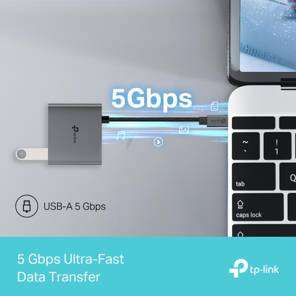 Hub USB-C 3 Trong 1 UH3020C: Xuất Hình 4K@60Hz, Sạc Nhanh 100W, Truyền Dữ Liệu SuperSpeed 5 Gbps