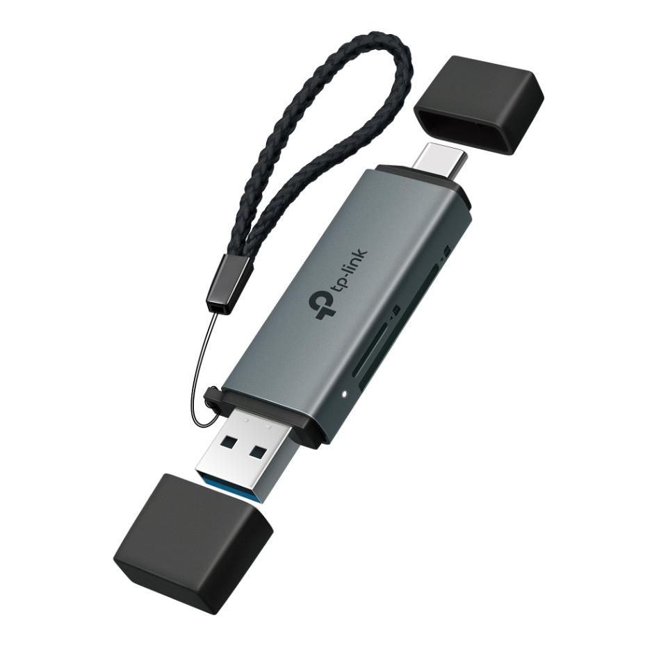 Đầu Đọc Thẻ 2 Đầu USB-C & USB-A TP-Link UA430D: Tốc Độ 200MB/s, Dung lượng 2 TB, Cắm và dùng