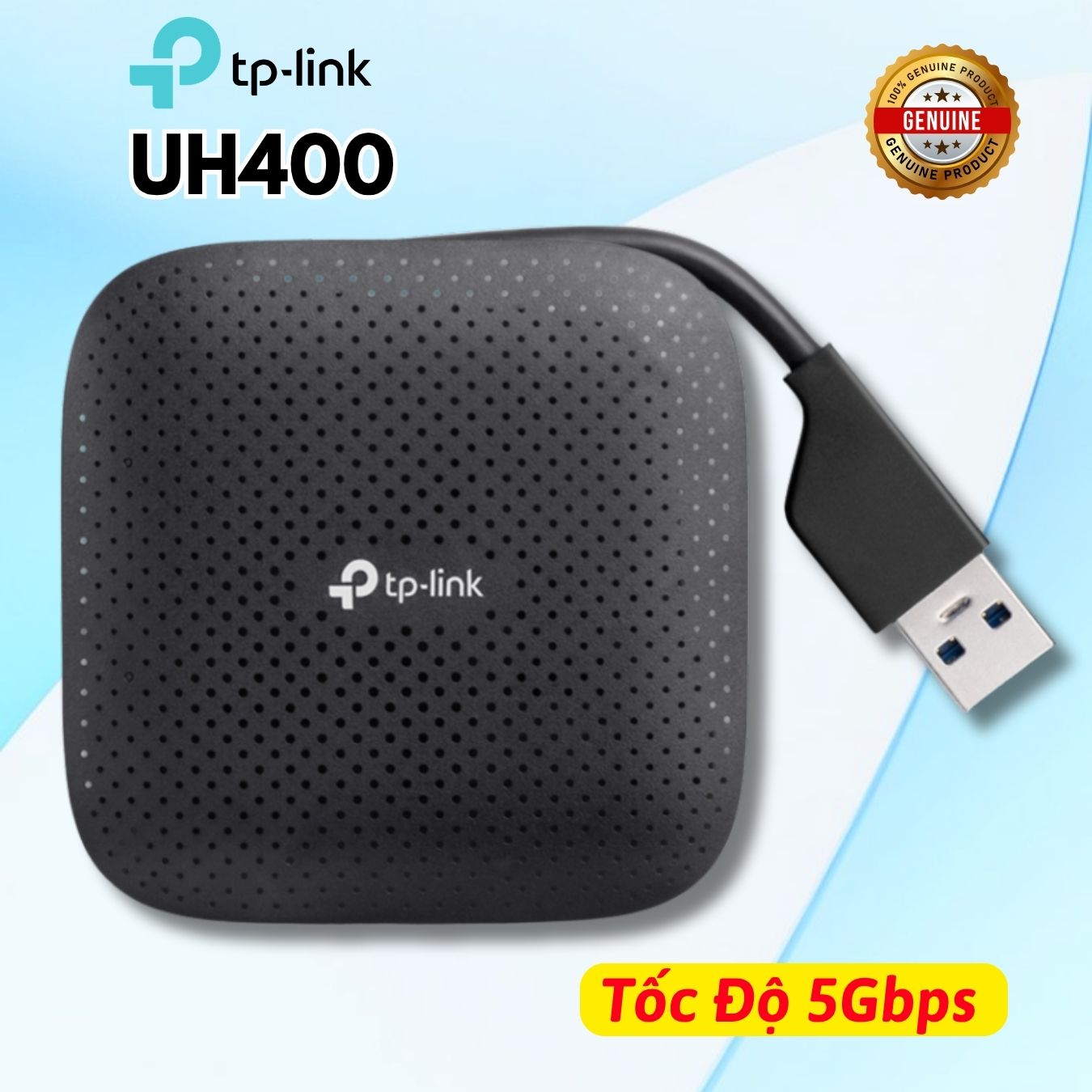 Bộ chia 4 cổng USB 3.0 TP-Link UH400, Tốc Độ 5Gbps, Thiết kế có thể gập lại, Cắm và Chạy