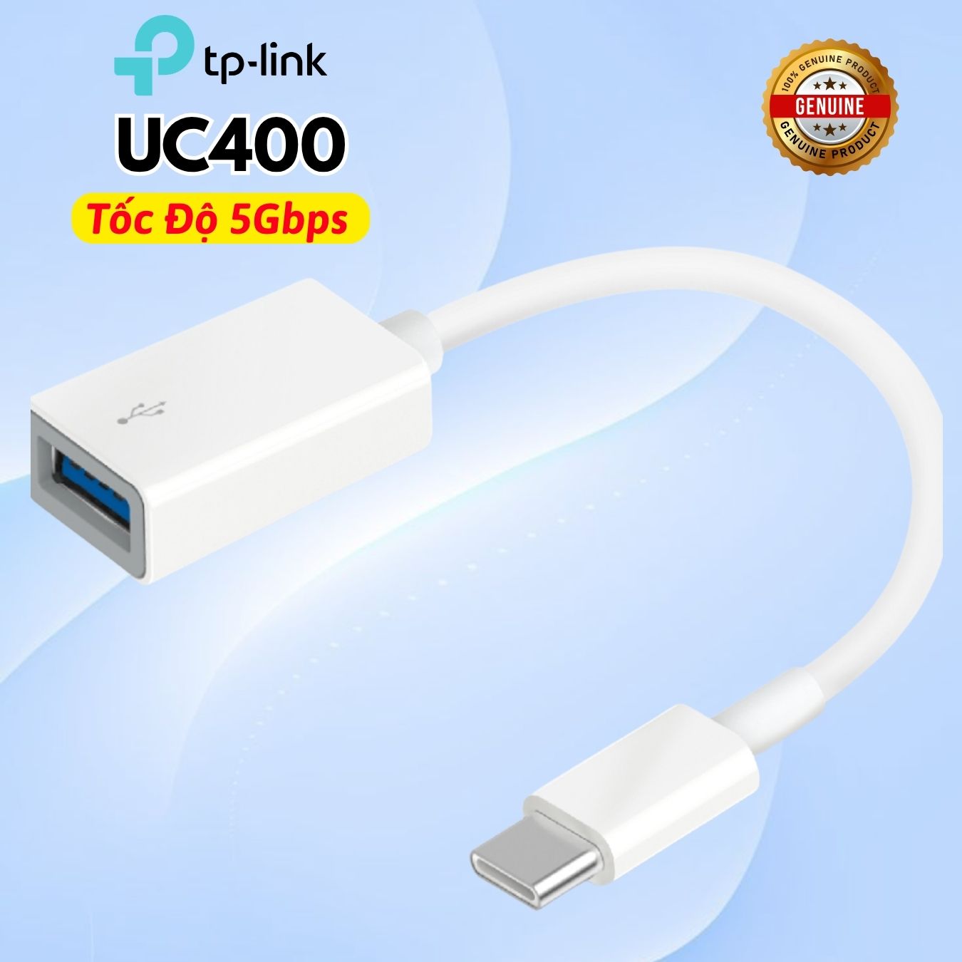 Đầu Chuyển USB-C Sang USB-A TP-Link UC400: Chuẩn 3.0, Tốc độ 5000 Mbps, Hỗ trợ OTG, Cắm Là Chạy