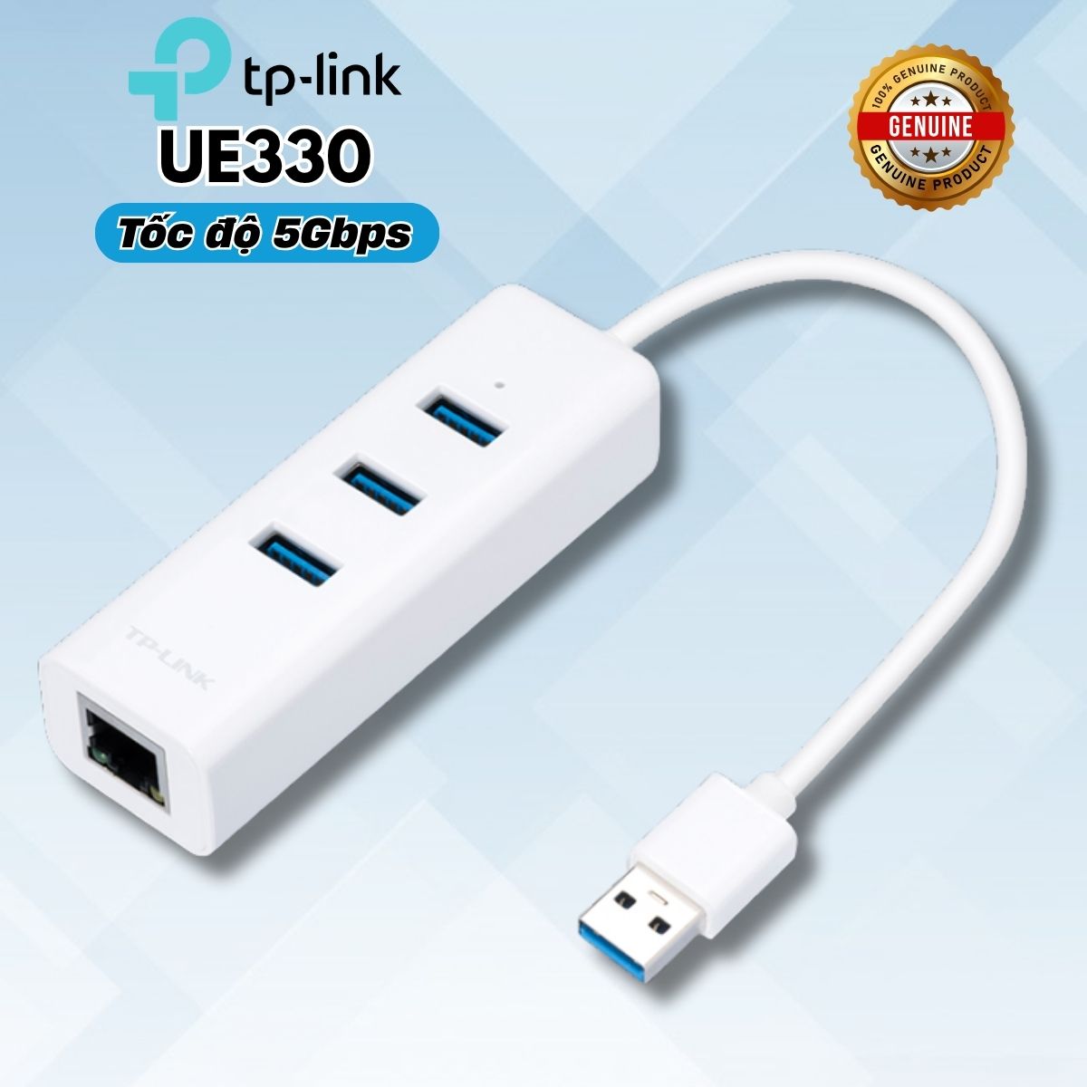 Bộ Chia USB 3.0 Tích Hợp Cổng LAN Gigabit TP-Link UE330, Tốc độ 5Gbps, Hỗ trợ hệ điều hành Windows 11/10/8, MacOS, Linux