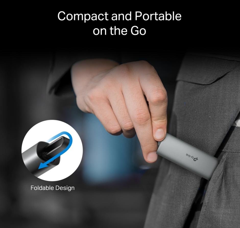 Bộ chuyển đổi USB Type-C sang Ethernet 2.5 Gigabit TP-Link UE302C, Trải nghiệm 4K/8K & Gaming, Tản nhiệt tốt