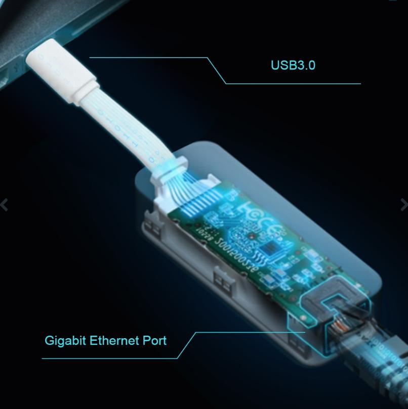 Card Mạng Type-C Sang RJ45 TP-Link UE300C, Tốc Độ 1000Mbps, Thiết kế gập & nhỏ gọn