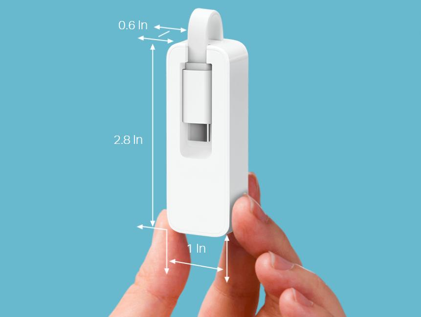 Card Mạng Type-C Sang RJ45 TP-Link UE300C, Tốc Độ 1000Mbps, Thiết kế gập & nhỏ gọn