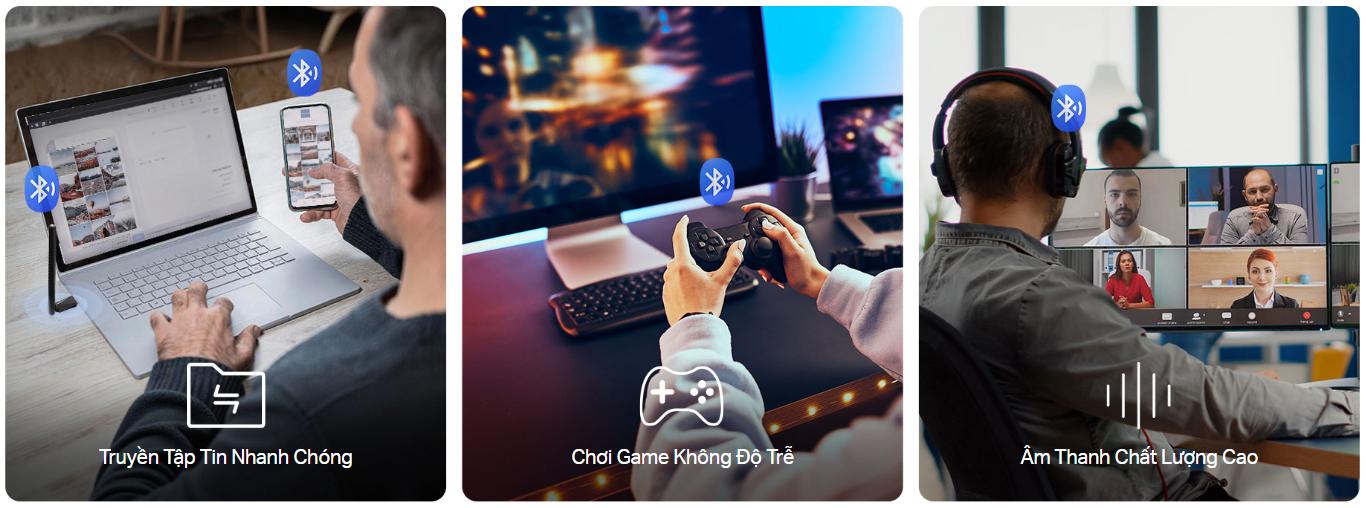 USB Bluetooth 5.4 Tầm Xa TP-Link MA550H: Kết Nối 7 Thiết bị cùng lúc, Phủ sóng rộng, Chống nhiễu