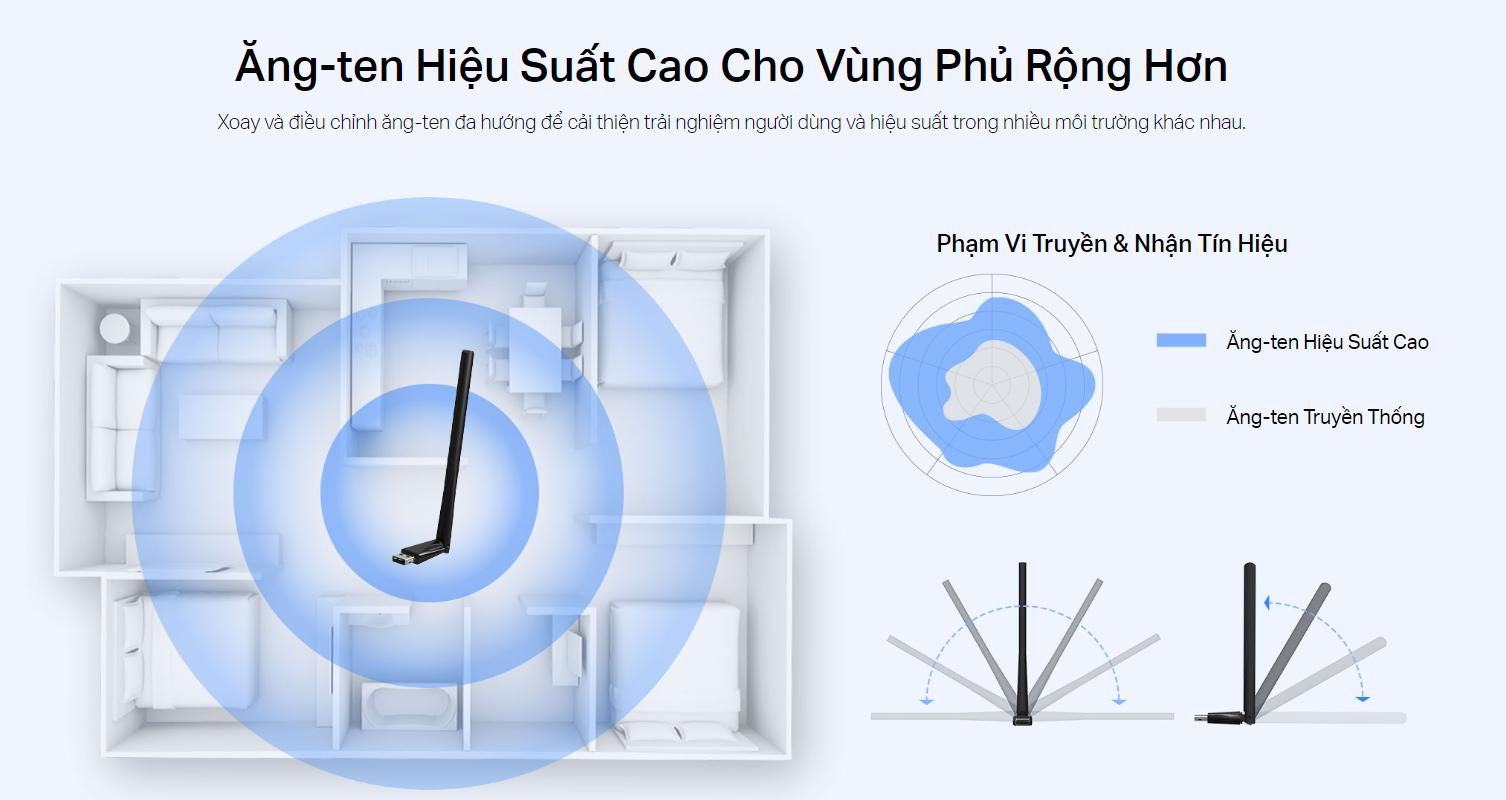 USB Bluetooth 5.4 Tầm Xa TP-Link MA550H: Kết Nối 7 Thiết bị cùng lúc, Phủ sóng rộng, Chống nhiễu