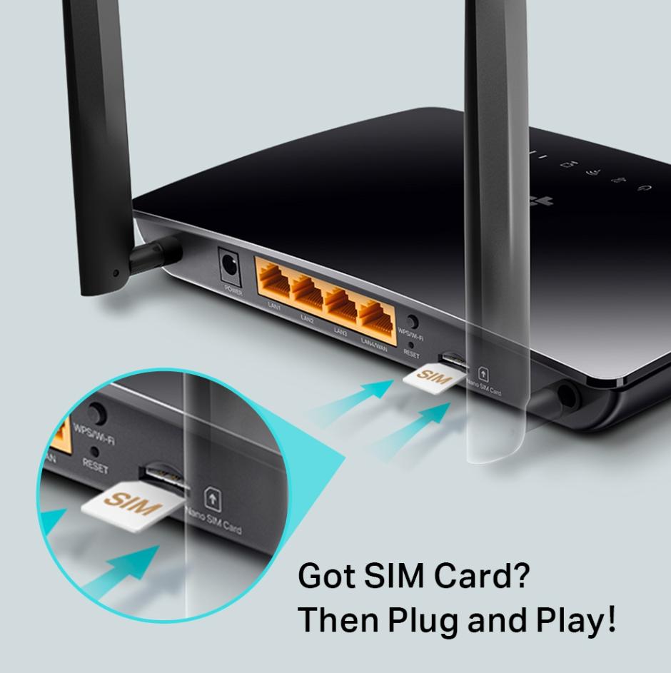 Router 4G LTE TP-Link Archer MR402: Chuẩn AC1200 Băng Tần Kép, 2 Ăng-ten rời, Tốc Độ 150Mbps, Hỗ Trợ 64 Thiết Bị