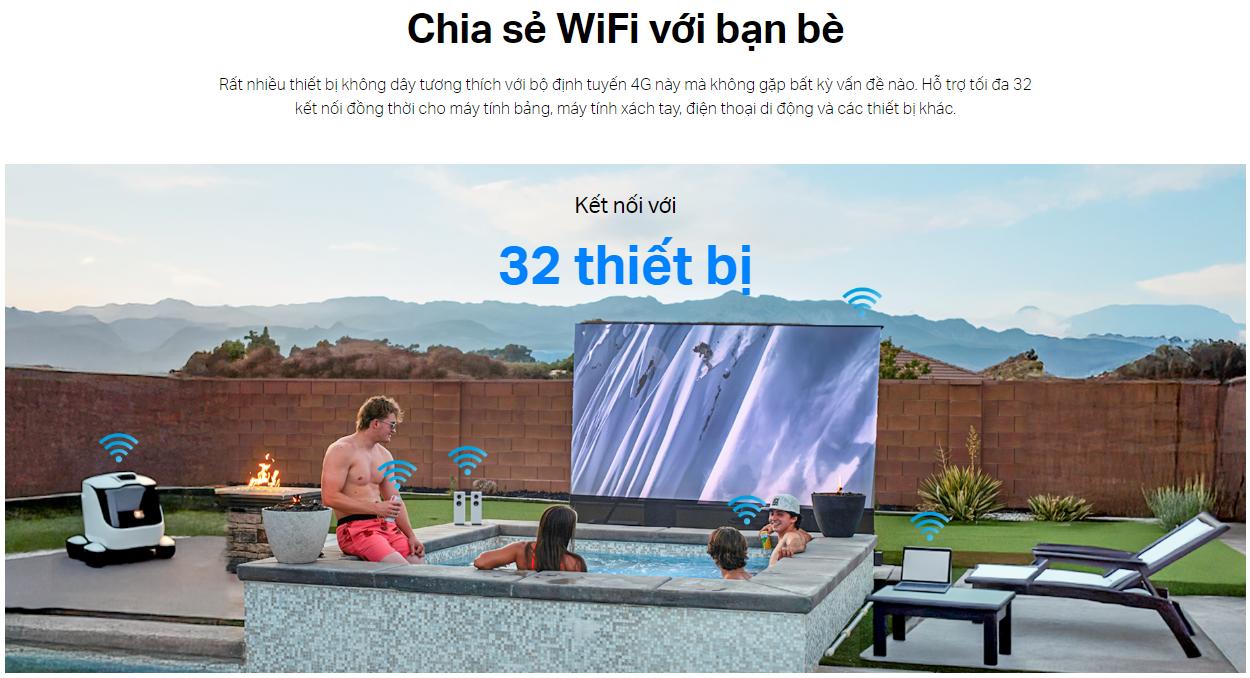 Router Wi-Fi 4G LTE TP-Link MB115-4G: Tốc Độ 300Mbps, 4 Ăng-ten Ngoài, Cắm SIM Là Chạy, Cổng LAN/WAN Linh Hoạt